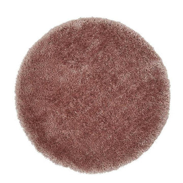 Montana Luxury Super Plush Heavyweight High-Density Hand-Woven Soft High-Pile Plain Polyester Tonal Textured Shimmer Shaggy Rose Round Rug-Think Rugs-Rug Love - The Most Loved Rug Store